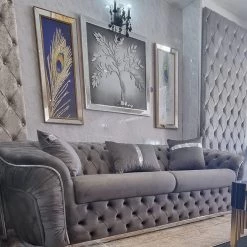 Furniture Imports LTD DUBAI SOFA COLLECTION Ambassador 3+2 Seater Plush Velvet