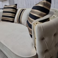 Furniture Imports LTD Rolex Premium Sofa 2 Seater In Cream & Gold