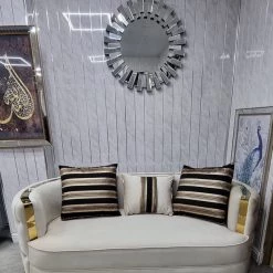 Furniture Imports LTD Rolex Premium Sofa 2 Seater In Cream & Gold