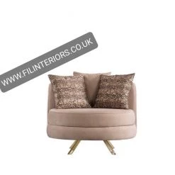Furniture Imports LTD ELMIRA TUB CHAIR IN PLUSH VELVET - CHOOSE COMBINATION DUBAI SOFA CHAIRS