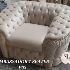 Furniture Imports LTD DUBAI SOFA COLLECTION Ambassador 3+2 Seater Plush Velvet