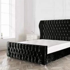 Furniture Imports LTD Oxford Curved Wingback Crushed Velvet