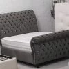 Furniture Imports LTD Swan Sleigh Chesterfield Plush Velvet Bed Frame Double King Size All Sizes. BED COLLECTION 1 Furniture Imports LTD Swan Sleigh Chesterfield Plush Velvet Bed Frame Double King Size All Sizes. BED COLLECTION
