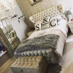 Furniture Imports LTD Oxford Curved Wingback Crushed Velvet