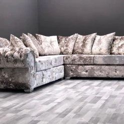 Velvetsofa RINO LUSTRO CRUSHED VELVET SOFA RANGE