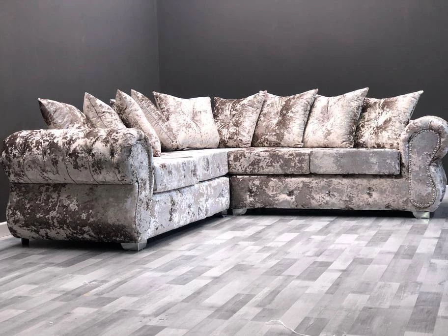 Velvetsofa RINO LUSTRO CRUSHED VELVET SOFA RANGE 3 Velvetsofa RINO LUSTRO CRUSHED VELVET SOFA RANGE