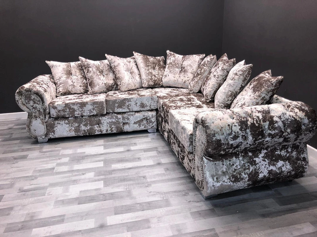 Velvetsofa RINO LUSTRO CRUSHED VELVET SOFA RANGE 9 Velvetsofa RINO LUSTRO CRUSHED VELVET SOFA RANGE