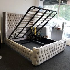 Furniture Imports LTD BED COLLECTION ARIANNA PREMIER VELVET STORAGE OTTOMAN BED