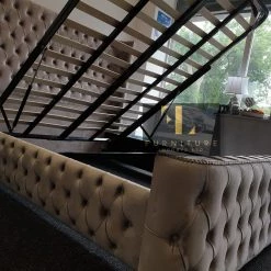 Furniture Imports LTD BED COLLECTION ARIANNA PREMIER VELVET STORAGE OTTOMAN BED