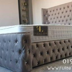 Furniture Imports LTD BED COLLECTION ARIANNA PREMIER VELVET STORAGE OTTOMAN BED