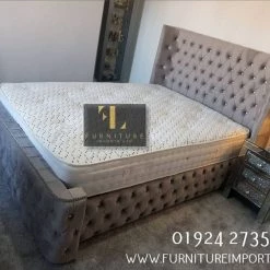 Furniture Imports LTD BED COLLECTION ARIANNA PREMIER VELVET STORAGE OTTOMAN BED