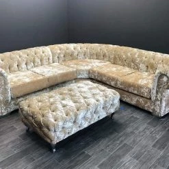 Velvetsofa RICHMOND'S CHESTERFIELD LUSTRO CRUSHED VELVET SOFA RANGE