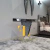 ASR INTERIOR Crushed Diamond V Console Table