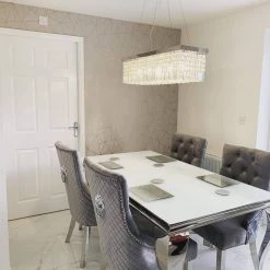 Furniture Imports LTD Majestic Dining Chairs Grey Black Cream Silver Pink