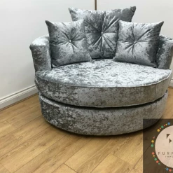 Velvetsofa SOFAS Swivel Chair / Cuddle Chair In French Velvet & Lustro Velvet Range