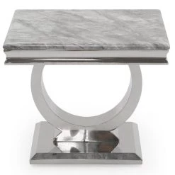 Furniture Imports LTD END TABLE Arianna Grey Marble Lamp Table
