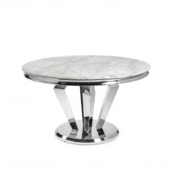 Furniture Imports LTD Phoenix Dining Table Light Grey Marble