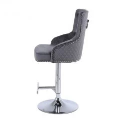 ASR INTERIOR LUXURY BARSTOOLS Majestic Luxury Barstool Round Knocker Back Adjustable Height