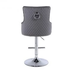 ASR INTERIOR LUXURY BARSTOOLS Majestic Luxury Barstool Round Knocker Back Adjustable Height