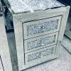 ASR INTERIOR Crushed Diamomd Bedside Cabinet BEDSIDES