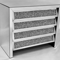 ASR INTERIOR Crushed Diamond Chest Of Drawer