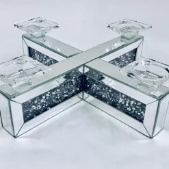 ASR INTERIOR Crushed Large Candle Holder