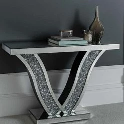 Furniture Imports LTD CONSOLE TABLES Crushed Diamond LV Console