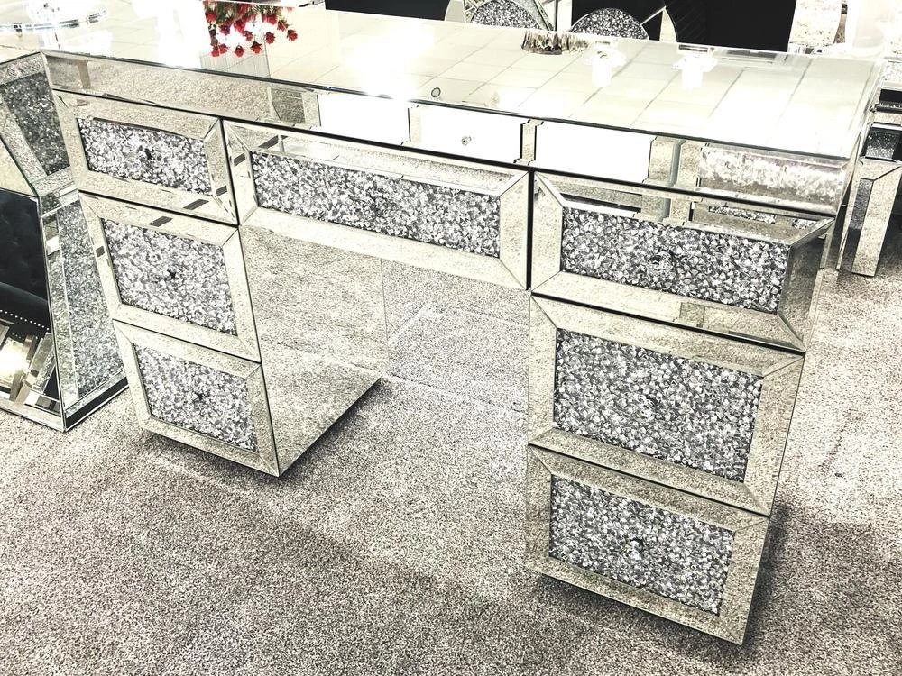ASR INTERIOR DRESSING TABLE Crushed Diamond Double Dresser 3 ASR INTERIOR DRESSING TABLE Crushed Diamond Double Dresser