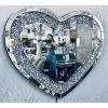 Furniture Imports LTD Crushed Diamond LED Heart Wall Mirror WALL MIRRORS