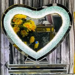 ASR INTERIOR Crushed Diamond LED Heart Dresser Mirror SALE ITEMS