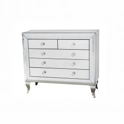 ASR INTERIOR CHEST OF DRAWS Curved Mirrored Chest Of Drawers