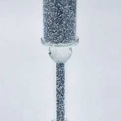 ASR INTERIOR Crystal Crushed Candle Holder Small