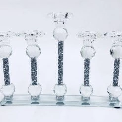 ASR INTERIOR HOUSE HOLD ORNAMENTS + STATUES Crystal Crushed Candle Holder