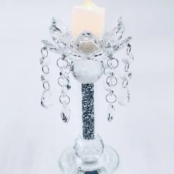 ASR INTERIOR CANDLE HOLDERS Crystal Crushed Candle Holder Medium