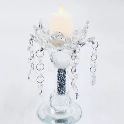 ASR INTERIOR CANDLE HOLDERS Crystal Crushed Candle Holder Small