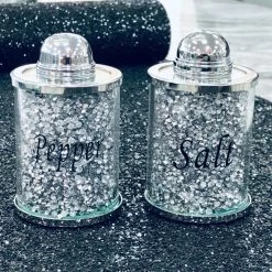 ASR INTERIOR HOUSE HOLD ORNAMENTS + STATUES Crystal Salt & Pepper Shaker