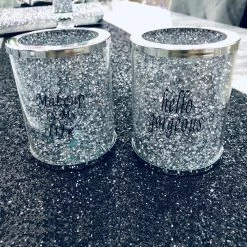 ASR INTERIOR HOUSE HOLD ORNAMENTS + STATUES Crystal Makeup Brush Holder