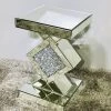 ASR INTERIOR END TABLE Crushed Diamond Column