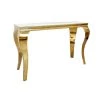 Furniture Imports LTD Louis Console Table Gold With Glass Top