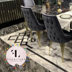 Furniture Imports LTD Lotus Metal Plating Dining Chairs