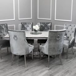 MARTIN Imperial Dining Table + Majestic Pewter Dining Chair ALL DINING TABLE SET