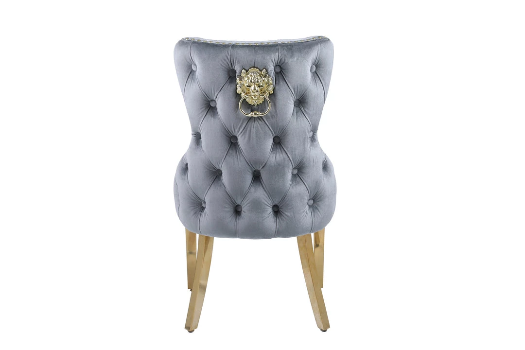Furniture Imports LTD Victoria Grey & Gold Dining Chair 3 Furniture Imports LTD Victoria Grey & Gold Dining Chair