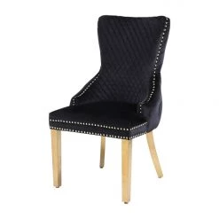 Furniture Imports LTD Victoria Black & Gold Dining Chair
