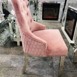 FIL Ashley Round Marble Dining Table + Majestic Velvet Dining Chair ALL DINING TABLE SET