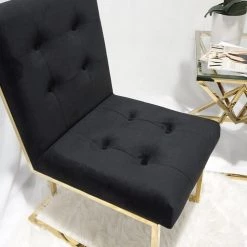 Furniture Imports LTD Atlanta Metal Plating Velvet Dining Chair REDUCED - SALE ITEMS