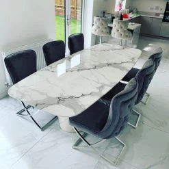 ASR INTERIOR Roma Velvet Dining Chair Wingback DINING CHAIRS