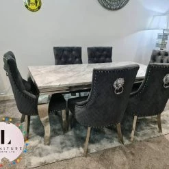 Furniture Imports LTD Majestic Dining Chairs Grey Black Cream Silver Pink