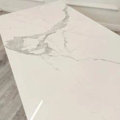 Furnish Geo Gold Coffee Table With Polar White Sintered Top