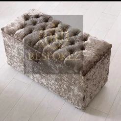 FIL OTTOMAN BOXES Crushed Velvet Ottoman Box