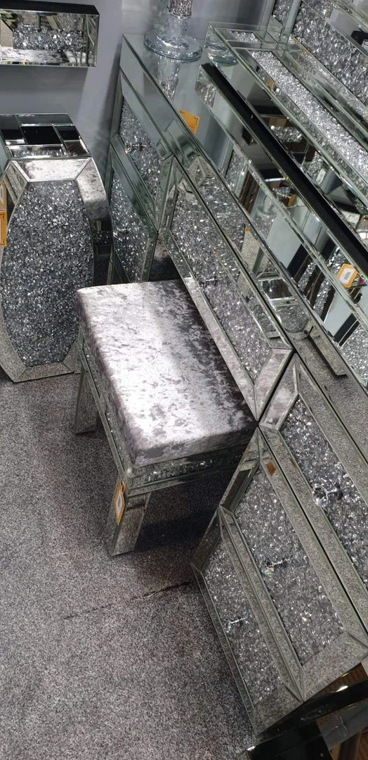 ASR INTERIOR DRESSING TABLE Crushed Diamond Double Dresser 4 ASR INTERIOR DRESSING TABLE Crushed Diamond Double Dresser